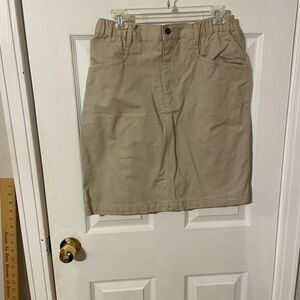 Vintage Denim & Co size 14 Beige Knee-Length Skirt